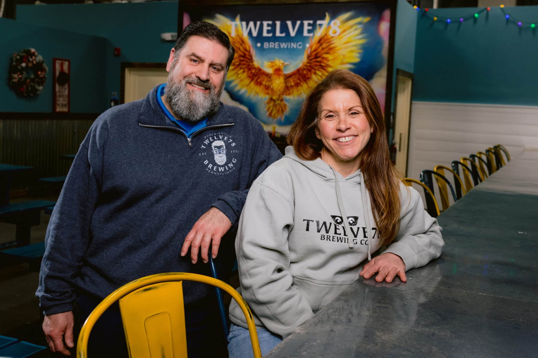 Twelve78 Brewing, Phoenixville, owners Steve and Kara Rogacki, Small Business Series by Allebach Photography