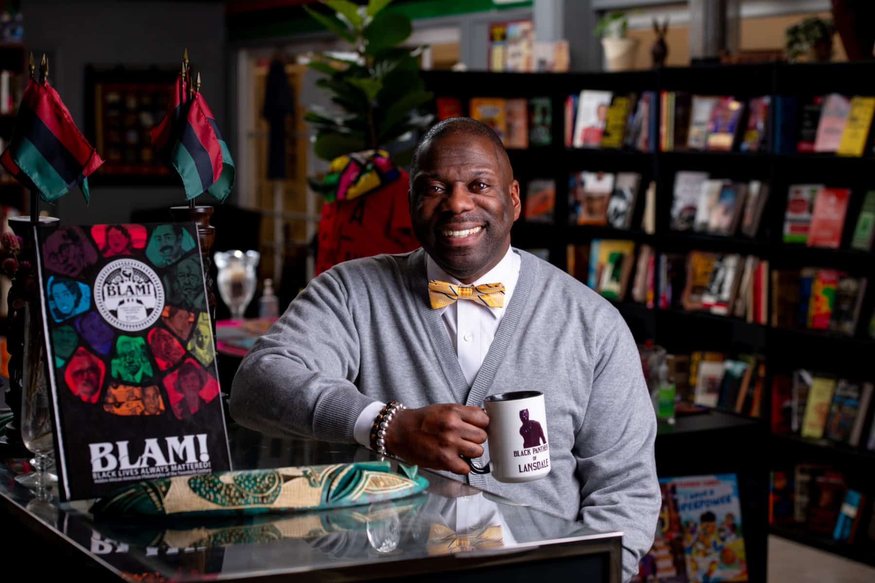 Shaykh Anwar Muhammad of The Black Reserve Bookstore, Black Panther of Lansdale, small business portrait 