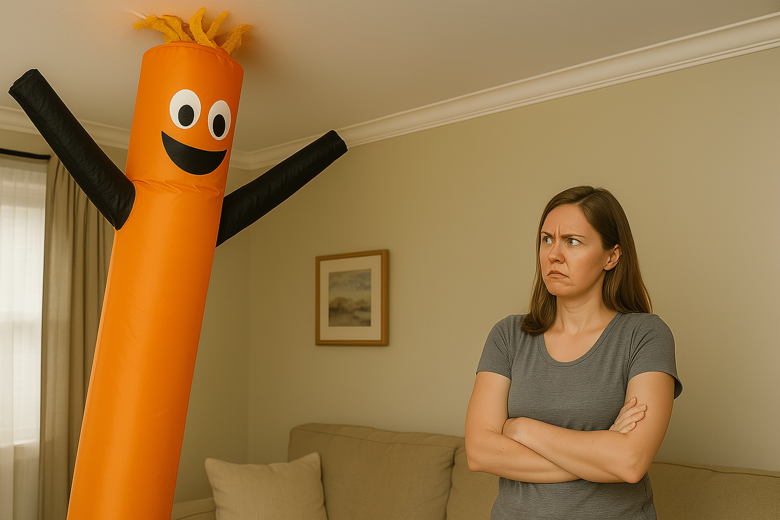 A wacky wavable inflatable arm-flailing tube man – ridiculous gift idea better than boudoir