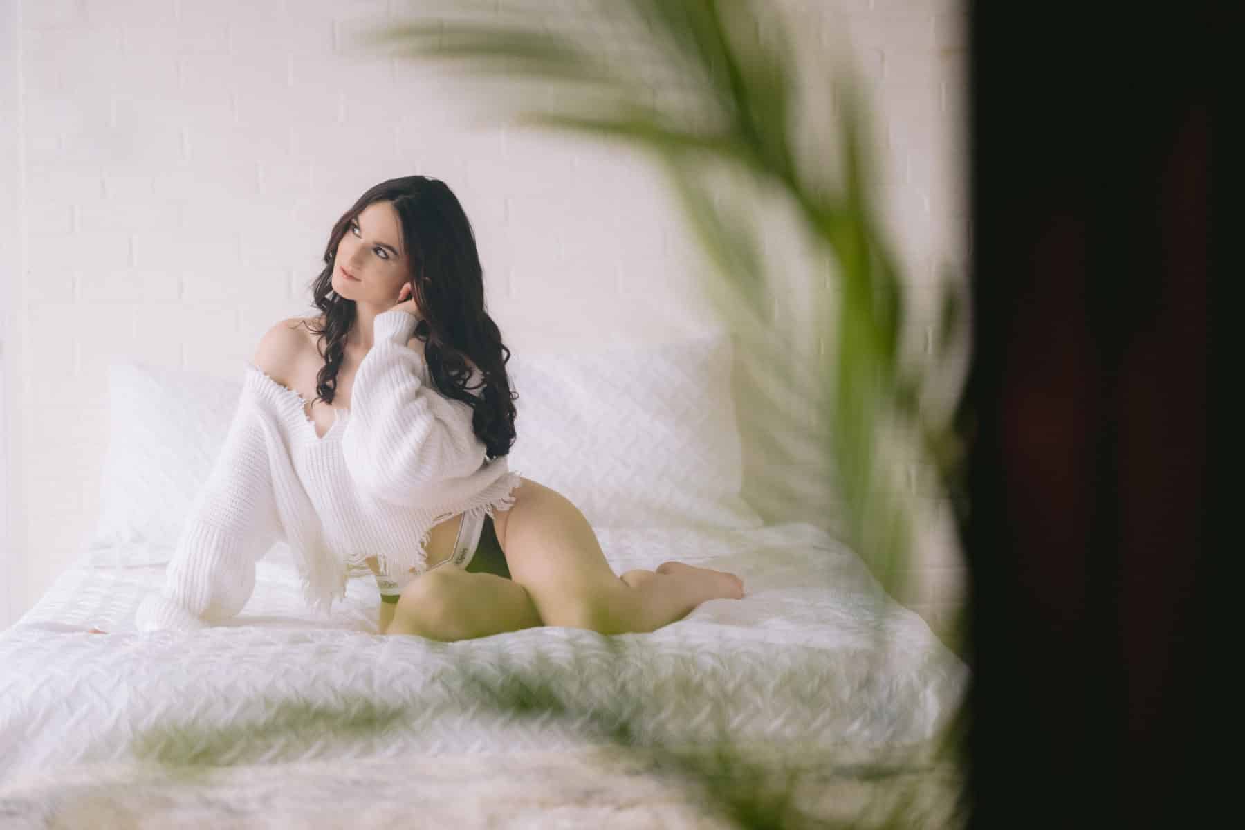 Bridal boudoir with calvins